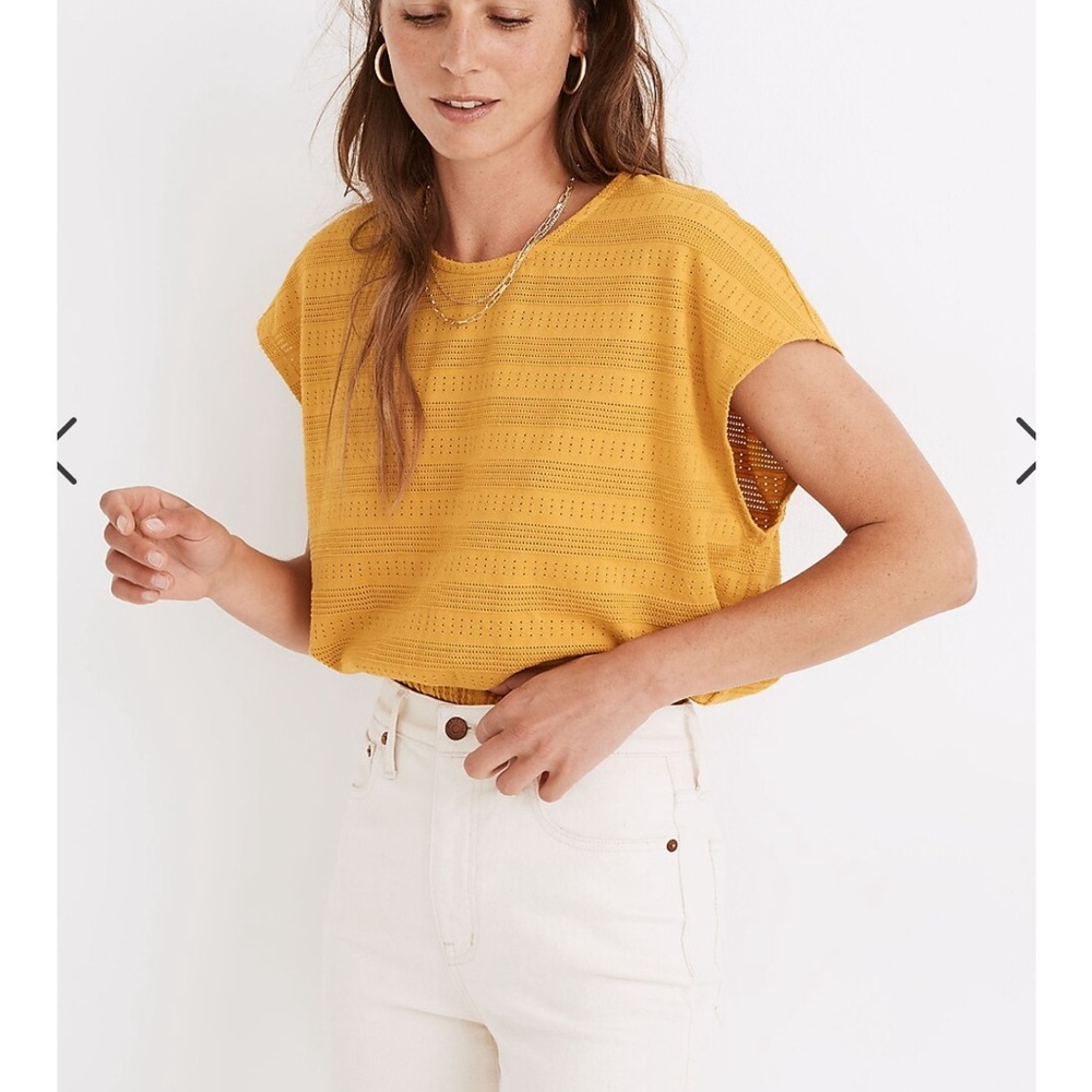 Madewell Pointelle Knit Crop Top